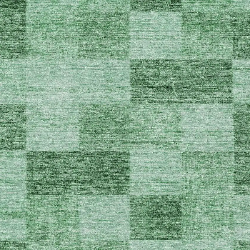 Light Green And Dark Green Geometric Washable Indoor Outdoor Area Rug Photo 5