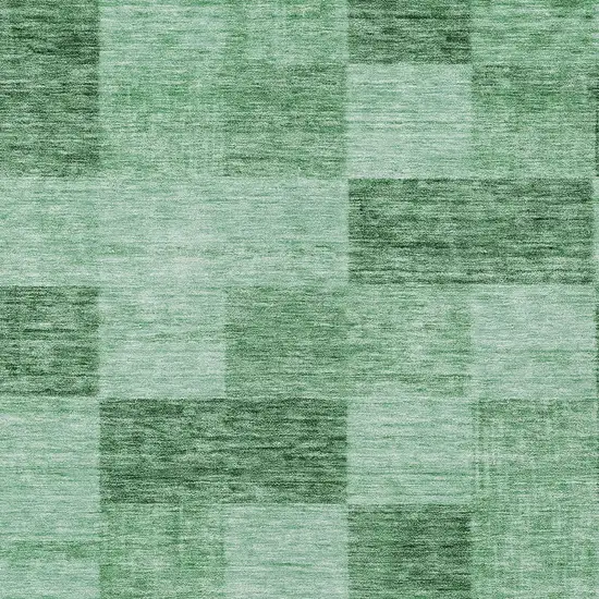 Light Green And Dark Green Geometric Washable Indoor Outdoor Area Rug Photo 5