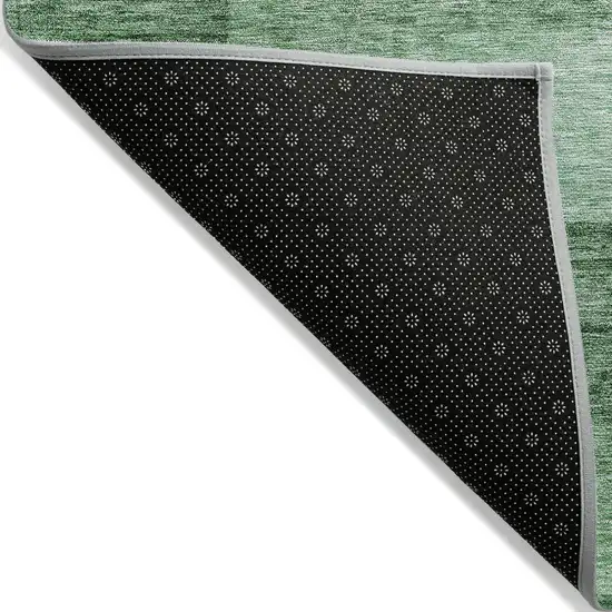 Light Green And Dark Green Geometric Washable Indoor Outdoor Area Rug Photo 3