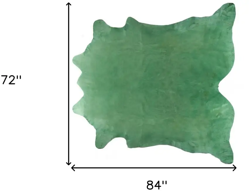 Green Cowhide Cowhide Area Rug Photo 3