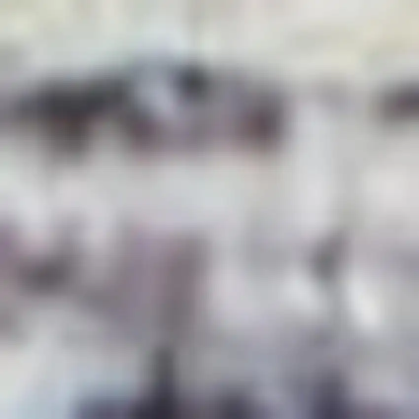 Light Grey And Blue Oriental Power Loom Distressed Washable Area Rug Photo 1