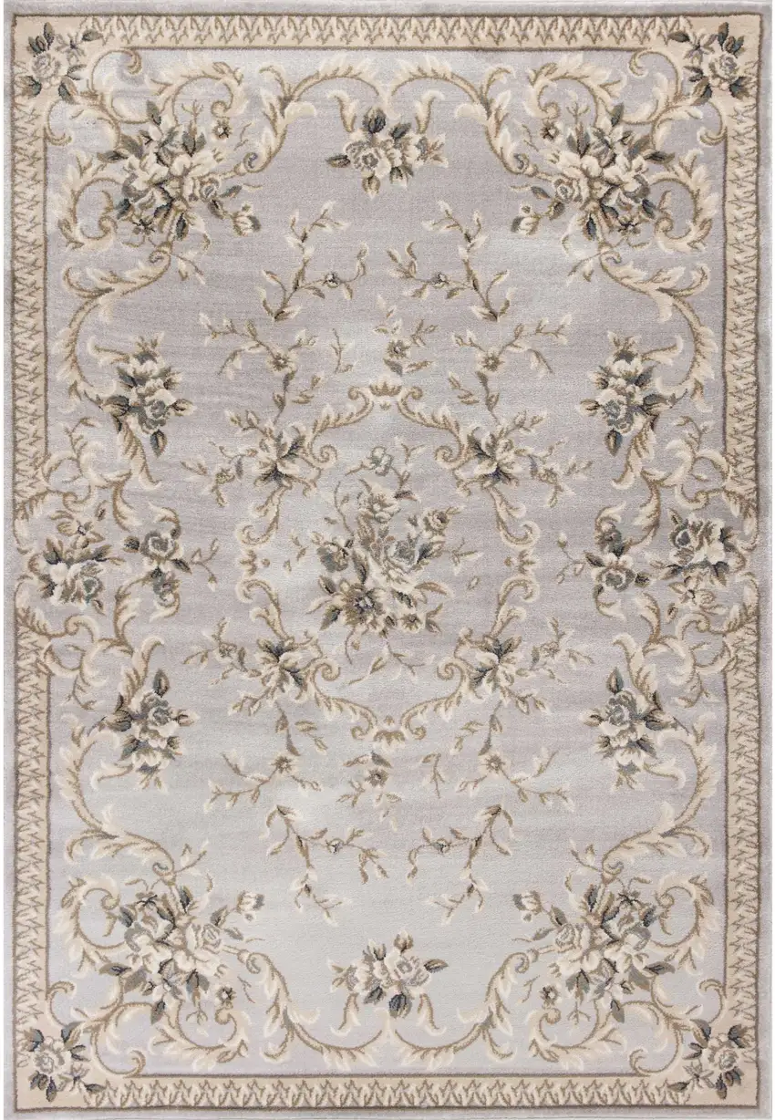Light Grey Polypropylene Area Rug Photo 2