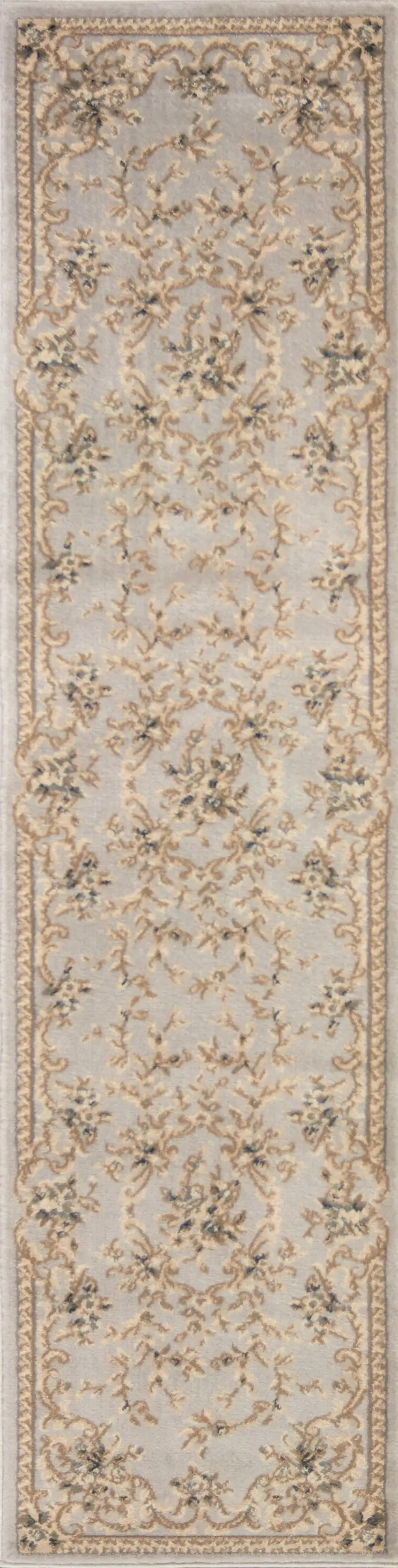 Light Grey Polypropylene Runner Rug Photo 3