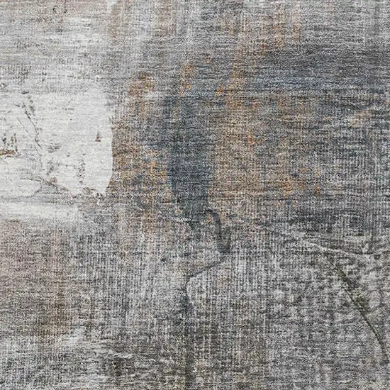 Light Taupe And Gray Abstract Washable Area Rug With UV Protection Photo 3