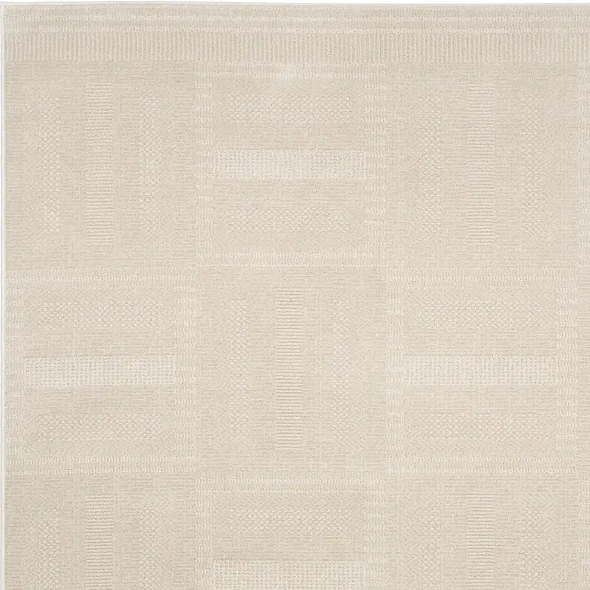 Light Taupe Geometric Area Rug Photo 8