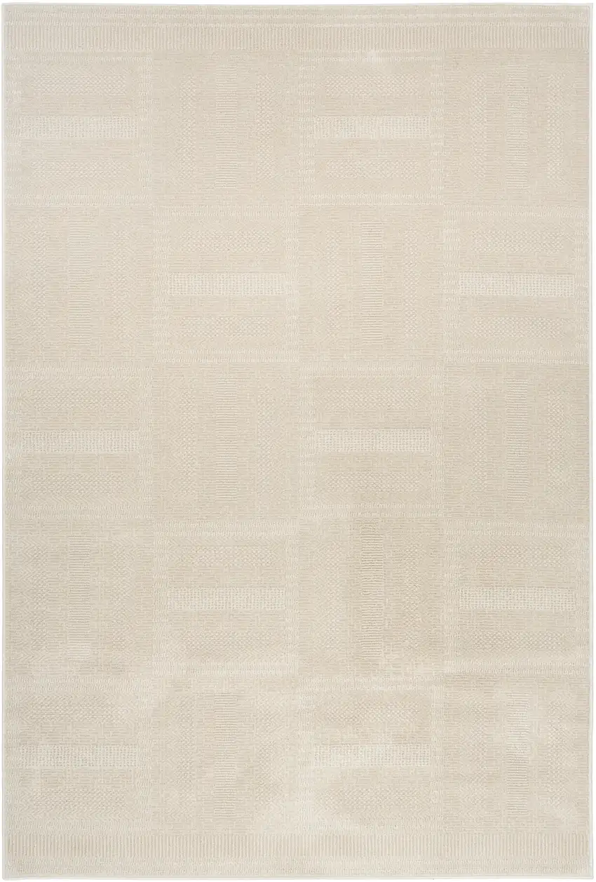 Light Taupe Geometric Area Rug Photo 4