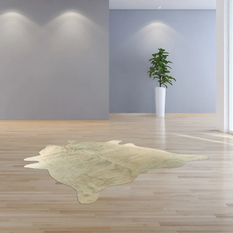 Light Taupe and Brown Exotic Cowhide  Rug Photo 3