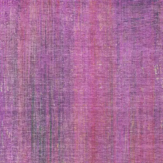 Lilac And Blush Striped Washable Area Rug With UV Protection Photo 3