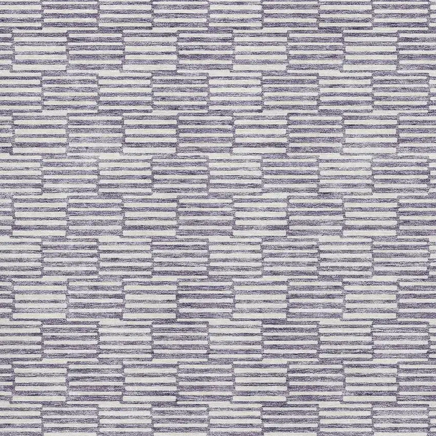 Lilac And Ivory Abstract Geometric Washable Area Rug With UV Protection Photo 3