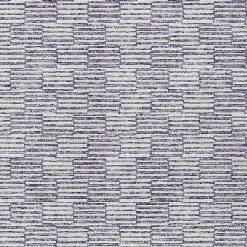 Lilac And Ivory Geometric Washable Indoor Outdoor Area Rug Photo 6