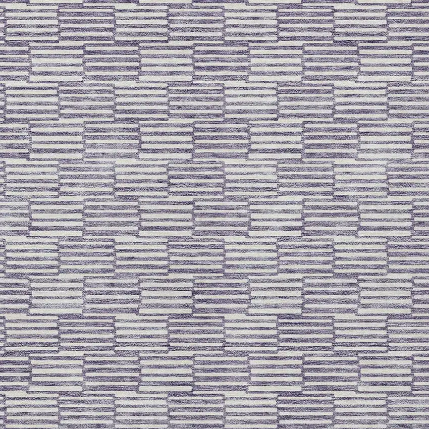 Lilac And Ivory Geometric Washable Indoor Outdoor Area Rug Photo 6