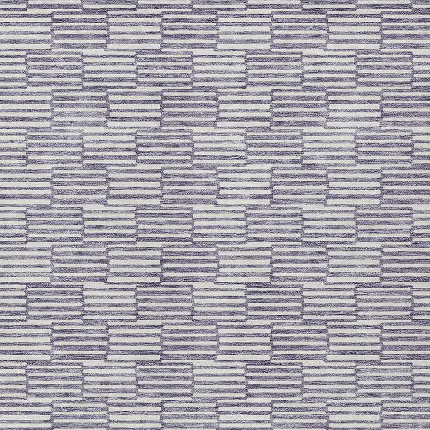Lilac And Ivory Geometric Washable Indoor Outdoor Area Rug Photo 6