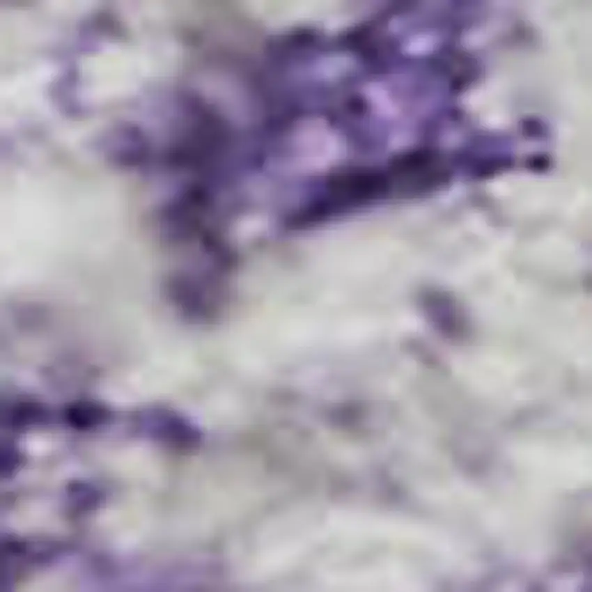 Lilac And Ivory Oriental Washable Area Rug With UV Protection Photo 2