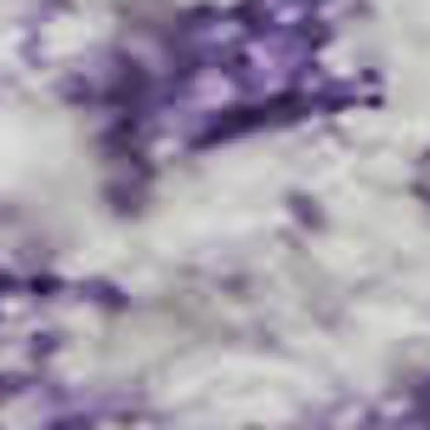 Lilac And Ivory Oriental Washable Area Rug With UV Protection Photo 2