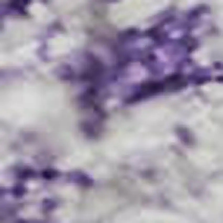 Lilac And Ivory Oriental Washable Area Rug With UV Protection Photo 2