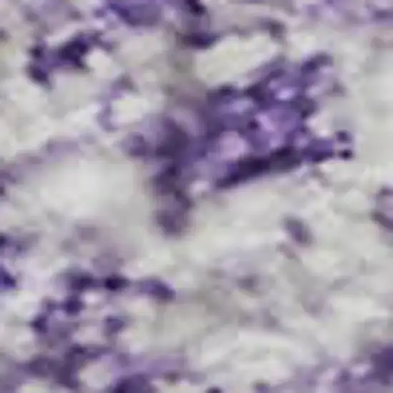 Lilac And Ivory Oriental Washable Area Rug With UV Protection Photo 2