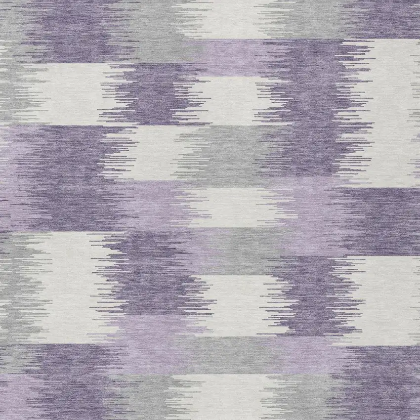Lilac And Purple Geometric Washable Indoor Outdoor Area Rug Photo 1