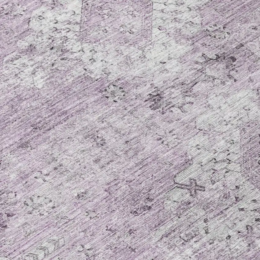 Lilac And Purple Oriental Washable Indoor Outdoor Area Rug Photo 4