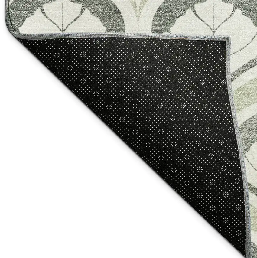 Lime Green And Beige Geometric Washable Indoor Outdoor Area Rug Photo 9