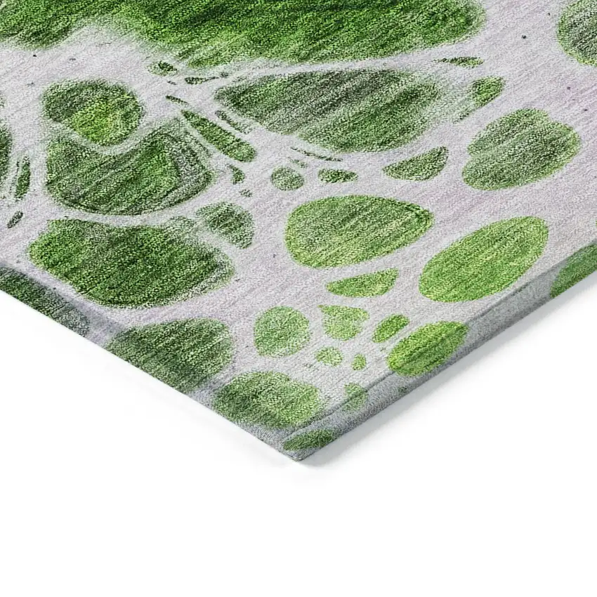 Lime Green And Gray Nautical Washable Indoor Outdoor Area Rug Photo 4