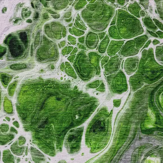 Lime Green And Gray Nautical Washable Indoor Outdoor Area Rug Photo 6