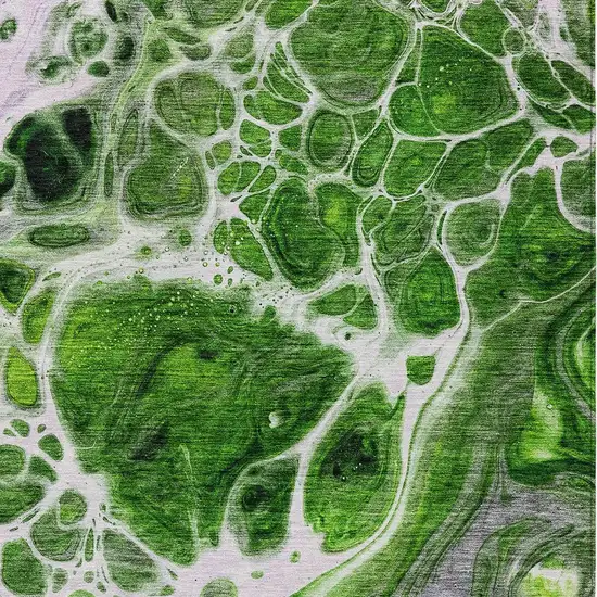 Lime Green And Gray Nautical Washable Indoor Outdoor Area Rug Photo 6
