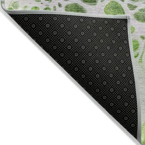Lime Green And Gray Nautical Washable Indoor Outdoor Area Rug Photo 5