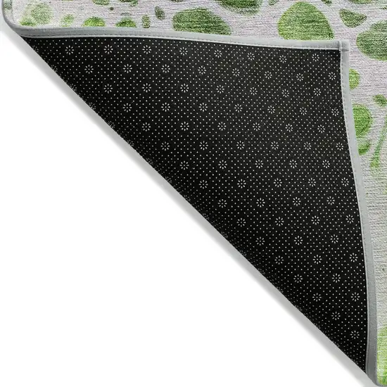 Lime Green And Gray Nautical Washable Indoor Outdoor Area Rug Photo 5