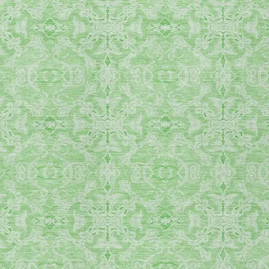 Lime Green And Green Medallion Washable Indoor Outdoor Area Rug Photo 4