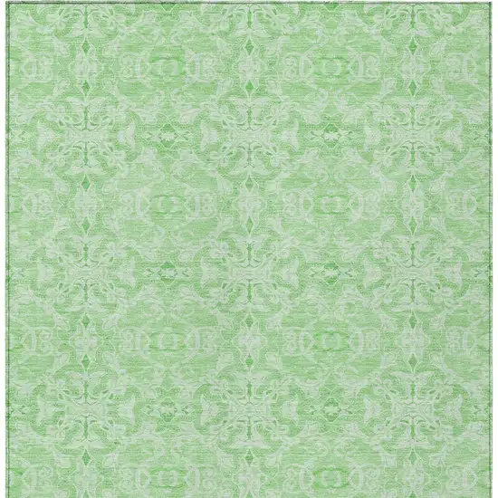Lime Green And Green Medallion Washable Indoor Outdoor Area Rug Photo 6
