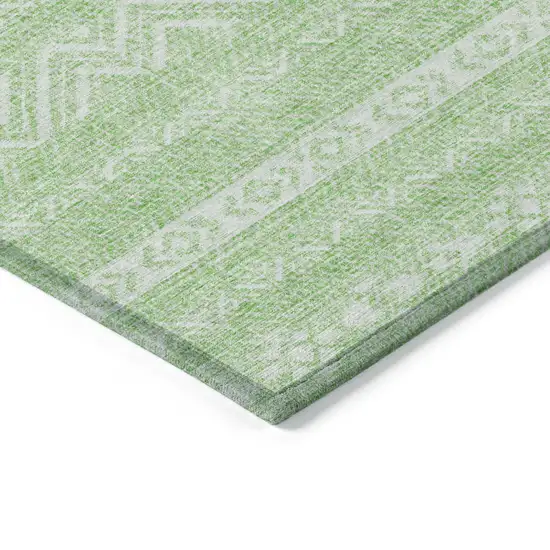 Lime Green And Green Southwestern Washable Indoor Outdoor Area Rug Photo 4