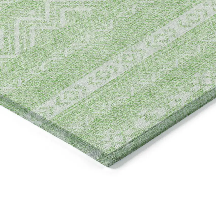 Lime Green And Green Southwestern Washable Indoor Outdoor Area Rug Photo 4