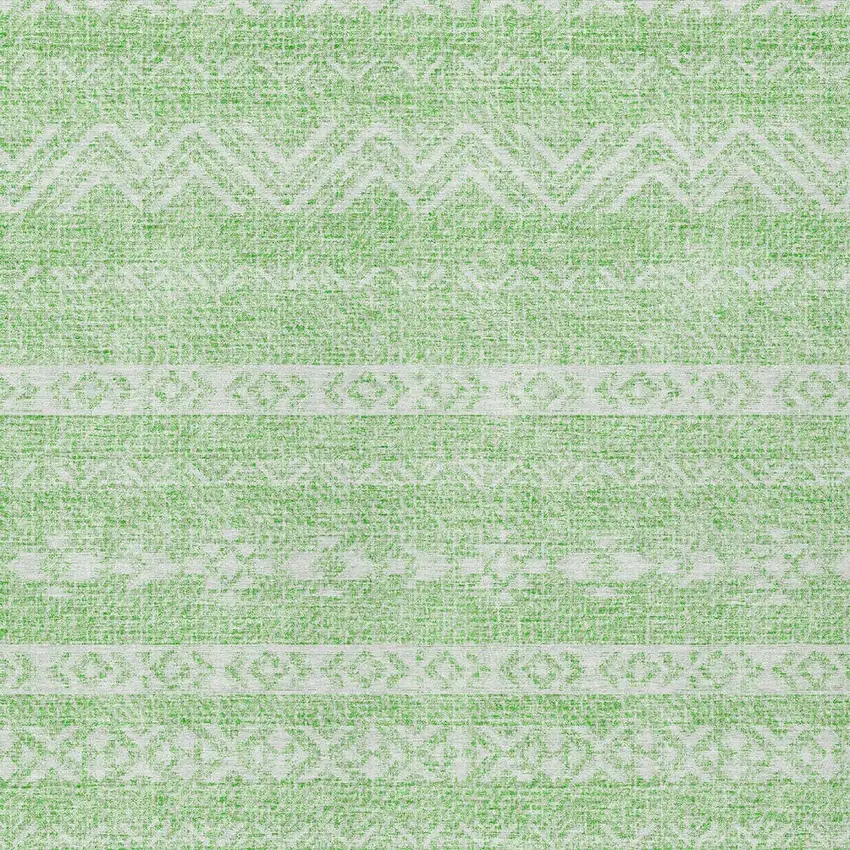Lime Green And Green Southwestern Washable Indoor Outdoor Area Rug Photo 5