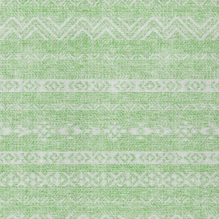Lime Green And Green Southwestern Washable Indoor Outdoor Area Rug Photo 5