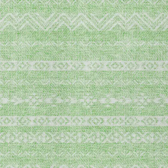 Lime Green And Green Southwestern Washable Indoor Outdoor Area Rug Photo 5
