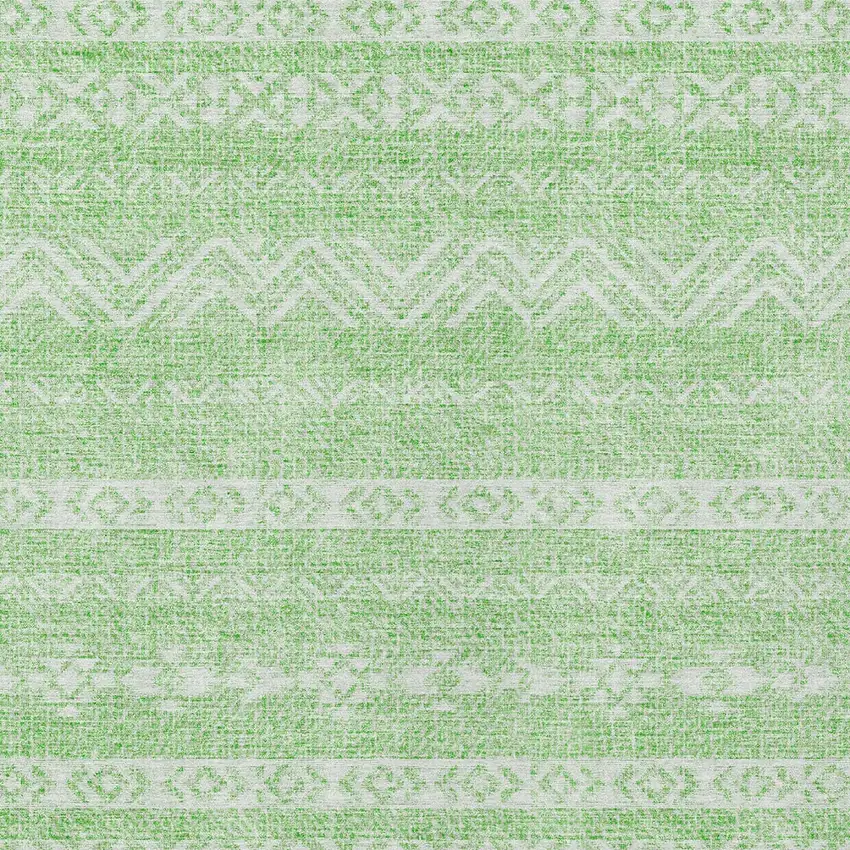 Lime Green And Green Southwestern Washable Indoor Outdoor Area Rug Photo 5