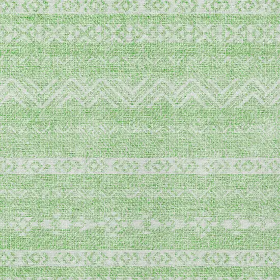 Lime Green And Green Southwestern Washable Indoor Outdoor Area Rug Photo 5