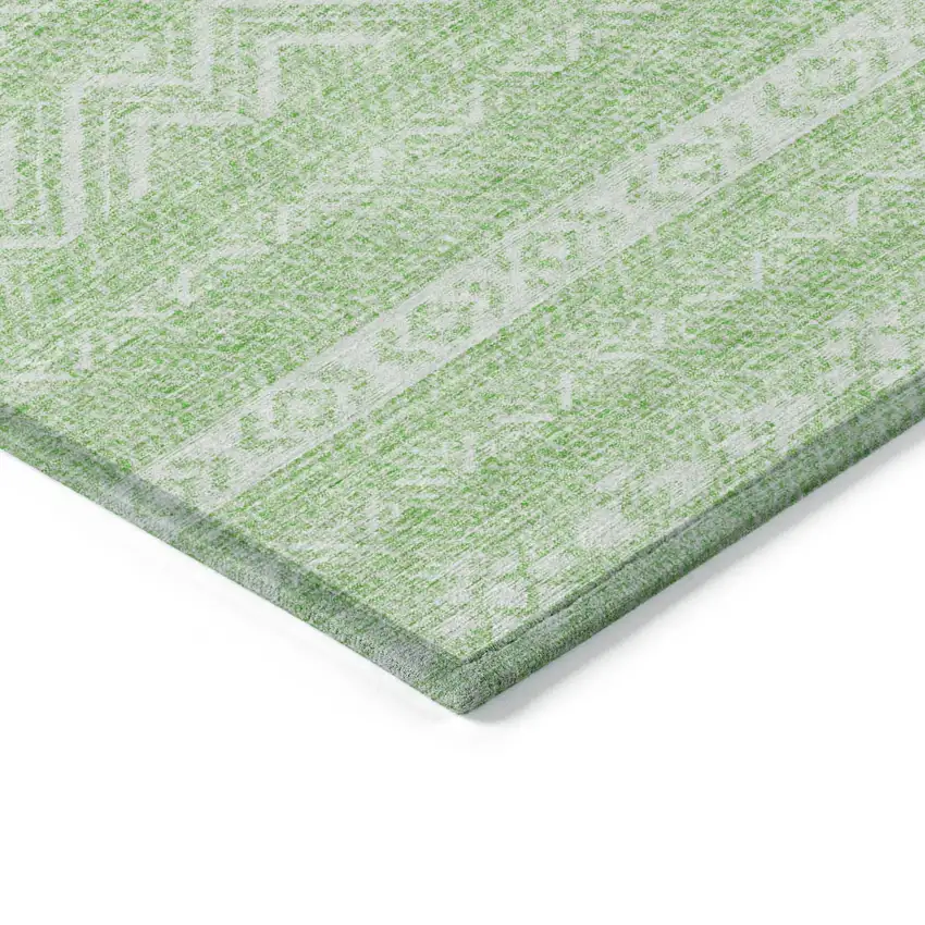 Lime Green And Green Southwestern Washable Indoor Outdoor Area Rug Photo 4