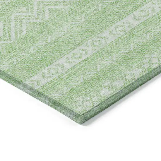 Lime Green And Green Southwestern Washable Indoor Outdoor Area Rug Photo 4