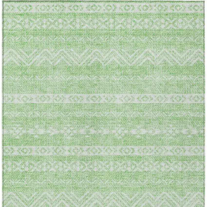 Lime Green And Green Southwestern Washable Indoor Outdoor Area Rug Photo 6