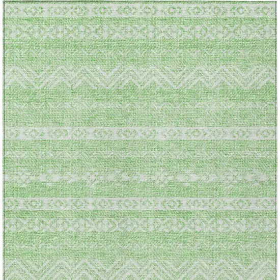 Lime Green And Green Southwestern Washable Indoor Outdoor Area Rug Photo 6