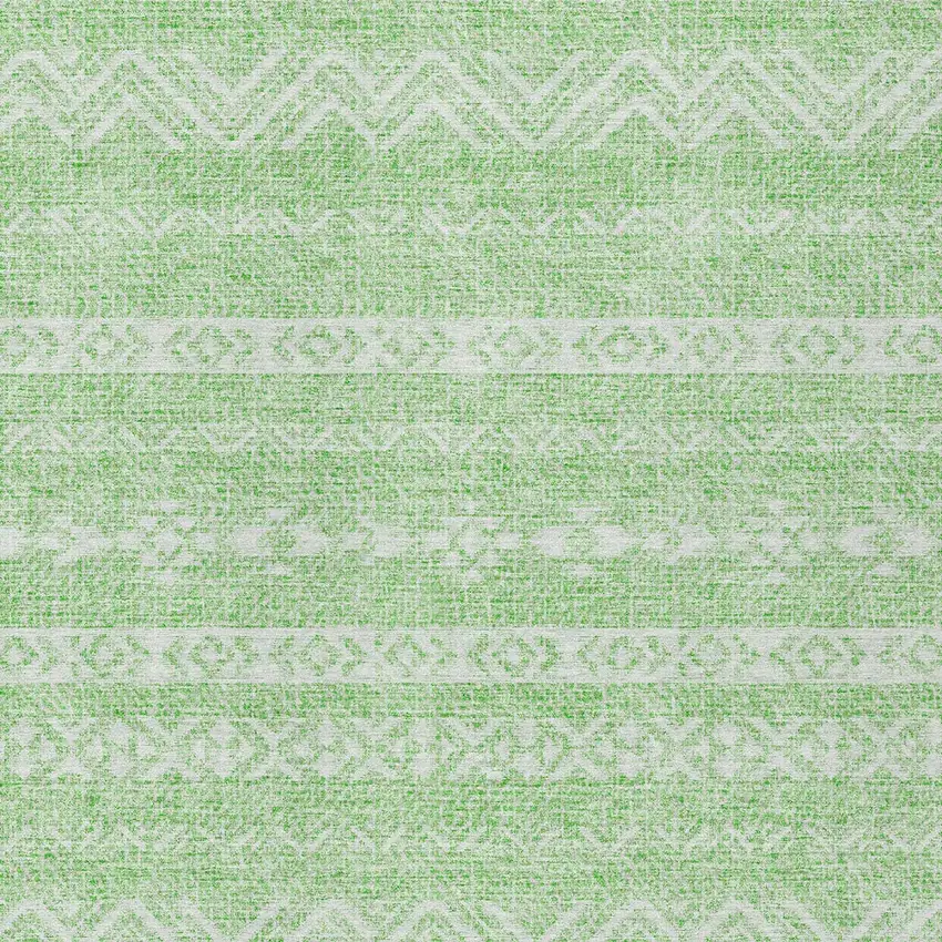 Lime Green And Green Southwestern Washable Indoor Outdoor Area Rug Photo 5