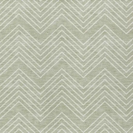 Lime Green And Ivory Geometric Washable Indoor Outdoor Area Rug Photo 2