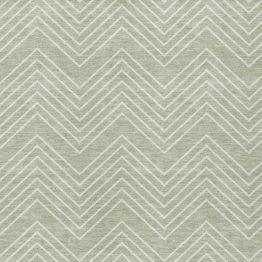 Lime Green And Ivory Geometric Washable Indoor Outdoor Area Rug Photo 2