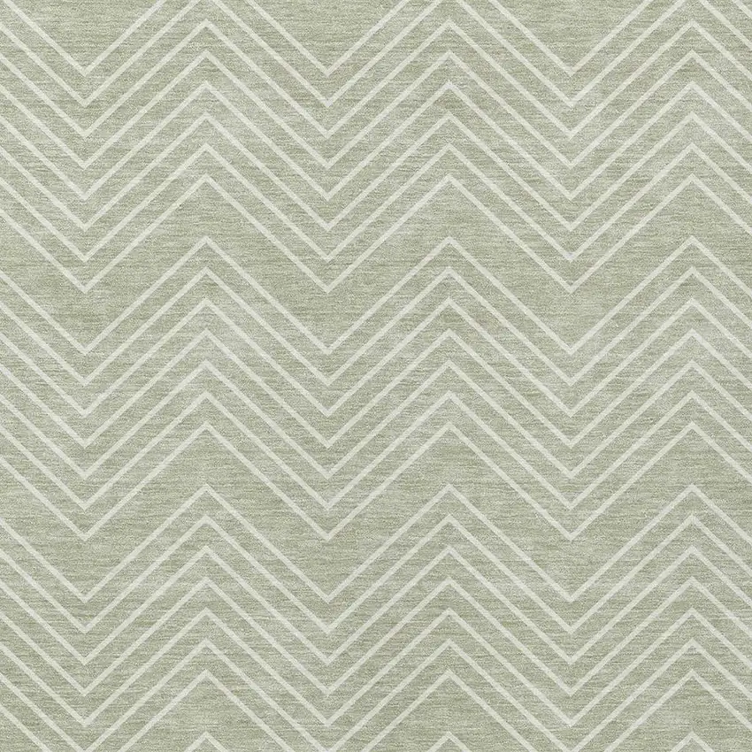 Lime Green And Ivory Geometric Washable Indoor Outdoor Area Rug Photo 2