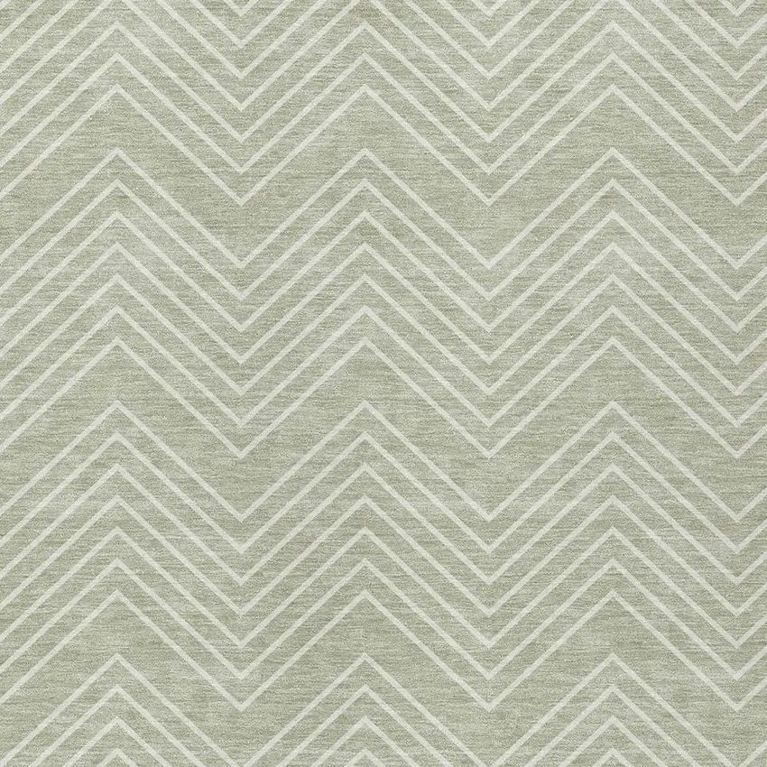 Lime Green And Ivory Geometric Washable Indoor Outdoor Area Rug Photo 2