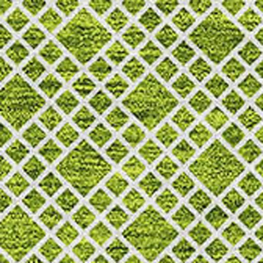 Lime Green And Ivory Striped Washable Area Rug With UV Protection Photo 2