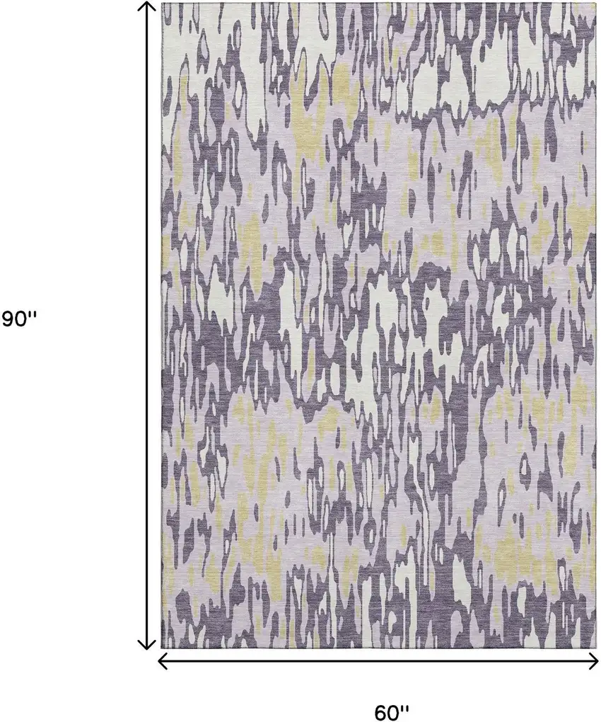 Lime Green And Ivory Striped Washable Area Rug With UV Protection Photo 9