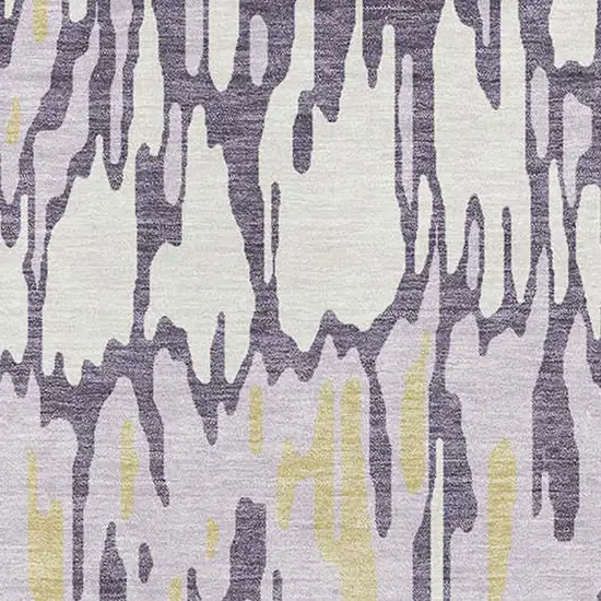 Lime Green And Ivory Striped Washable Area Rug With UV Protection Photo 2