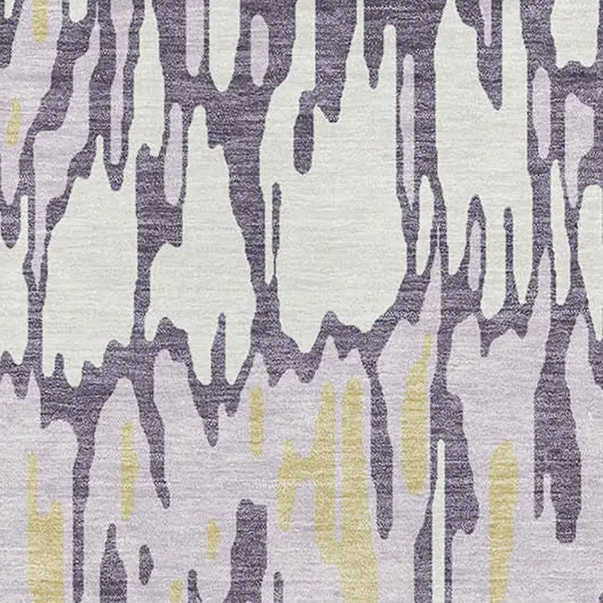 Lime Green And Ivory Striped Washable Area Rug With UV Protection Photo 2